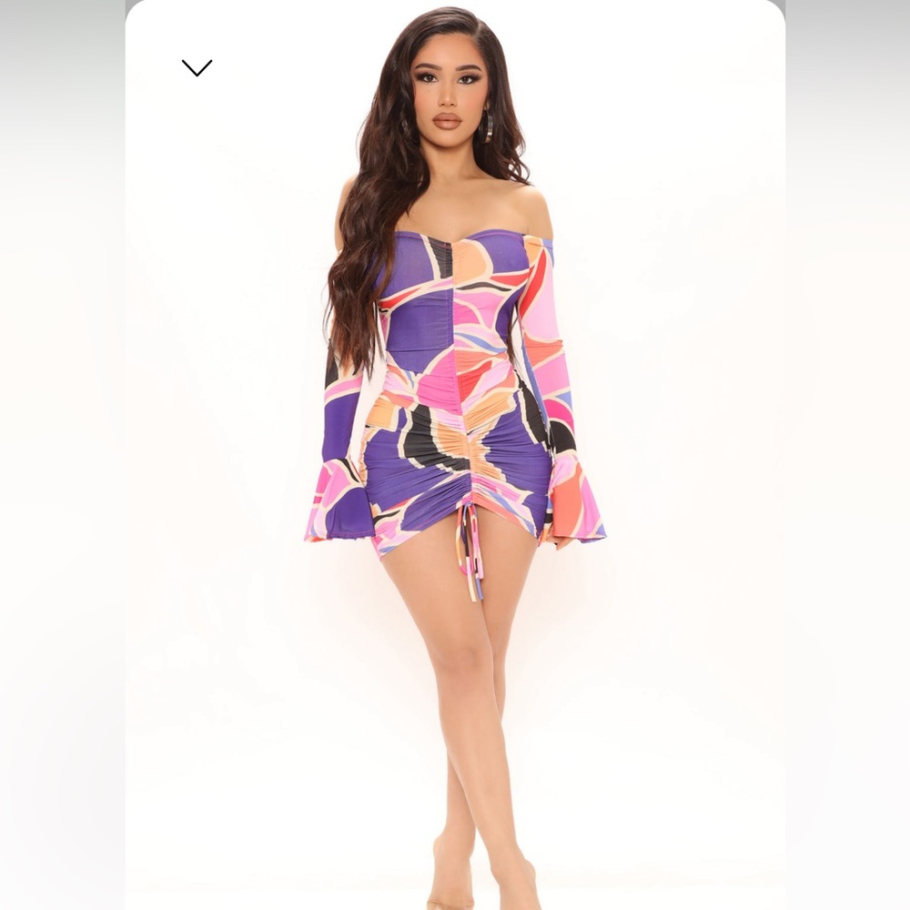Fashion Nova Abstract Print Mini Dress